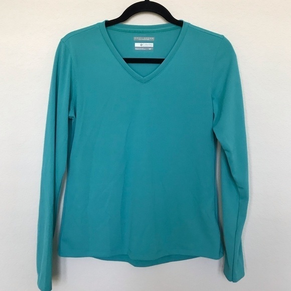 Columbia Omni Shade Hiking Green Long Sleeve - Picture 1 of 5